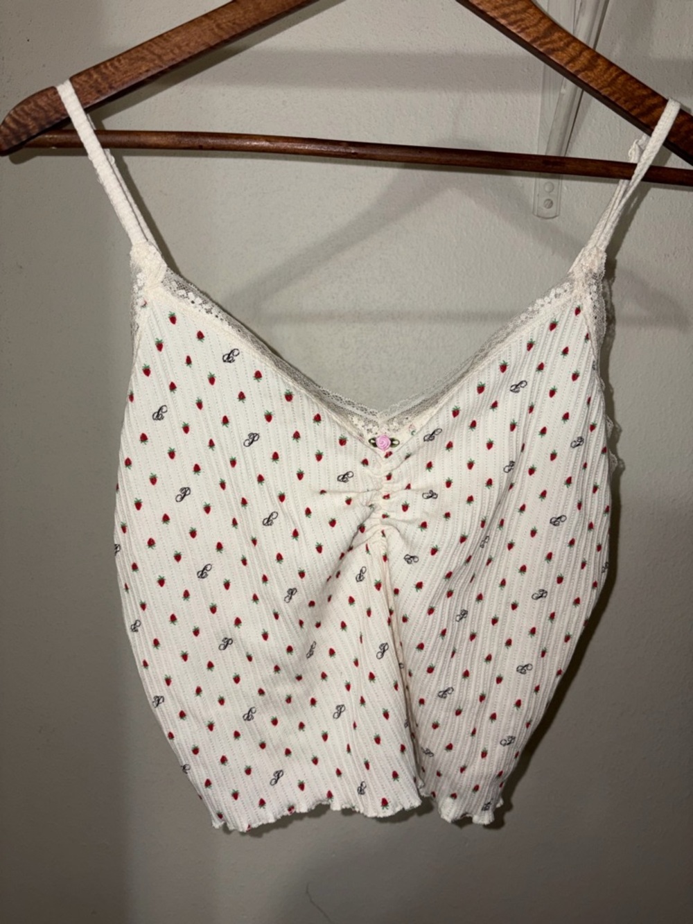 Pink Victoria's Secret Adorable Strawberry Milk print pj's